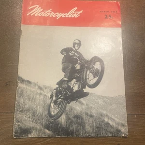 Vintage 1953 Motorcyclist Magazine March Rare Motorcycle Racing & Speed Trials - Picture 1 of 8
