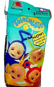 5K Vintage NWT Size 4T TELETUBBIES 3 Pair of Briefs Fruit of the Loom Underwear - Picture 1 of 5