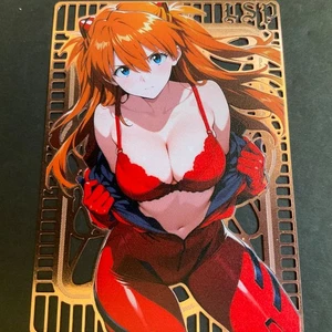 Tarjeta de metal dorado Goddess Story - ¡Número de serie #/200! Bikini Asuka Anime Girl - Imagen 1 de 6