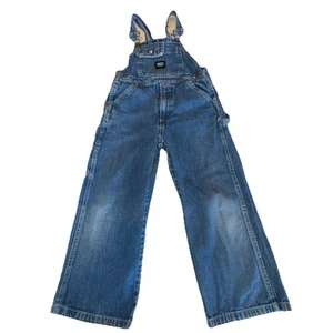 Key Youth Overalls Carpenter Bottoms Blue Jean Denim Coveralls Boys Size 7 - Picture 1 of 13
