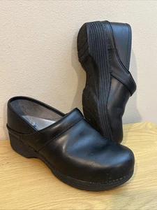 Zapatos mules zueco de cuero negro Dansko LT Pro para mujer 39’s - Imagen 1 de 8