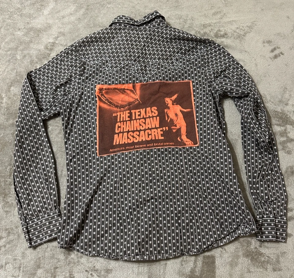 The Texas Chainsaw Massacre Custom Men's Western Shirt Size L by Velvet Familiar Foto 1 de 4