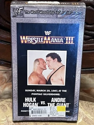 NEW WrestleMania III 3 (VHS, 1987) WWF Wrestling Rare Hulk Hogan Andre The Giant - Image 1 of 4