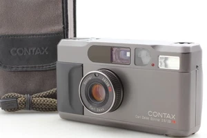 [Almost MINT w/Case] Contax T2 Titan Black Point & Shoot 35mm Film Camera JAPAN - Picture 1 of 12