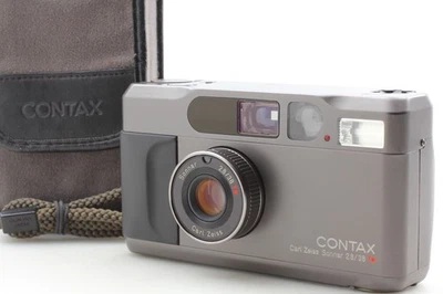 [Almost MINT w/Case] Contax T2 Titan Black Point & Shoot 35mm Film Camera JAPAN - Image 1 of 4