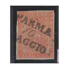 Parma 1853-55 Lily Bourbon 15 Cent N.7A Vermillion Red Us Marginatum