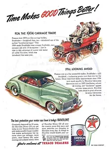 VINTAGE 1945 TEXACO HAVOLINE MOTOR OIL PRINT AD - Picture 1 of 1