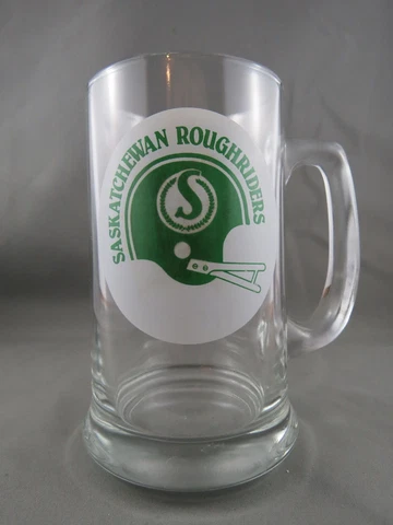 Old Sakstachewan Roughrider Beer Mug - 1960s Helmet Logo - Show Your Rider Pride Cover