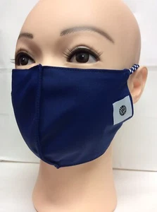 2021 FACE MASK ~ POMCHIES ~ *CHILD SIZE* ~ NAVY ~ NAVY/WHITE STRAPS ~ NEW - Picture 1 of 2
