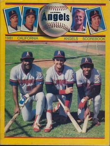Programa/tarjeta de mando de los Mellizos de Minnesota de los California Angels vs Oakland A de abril de 1981 - Imagen 1 de 3