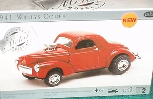 TESTORS 1941 WILLYS COUPE GASSER ASSEMBLY MODEL KIT 1/43 SEALED BOX SKILL 2 - Picture 1 of 4