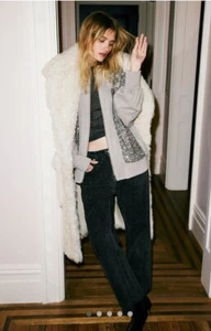 Free People Tricia Fix Studded Jeans Embellishments Recycled Denim Black S NWT - Picture 1 of 7