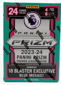 2023/24 Panini Prizm Premier League EPL Soccer 6-Pack Hobby Blaster Blue Mosaic - Picture 1 of 2