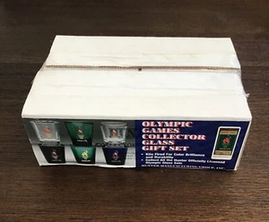 6 Olympic Atlanta 1996 Hunter Shot Glasses 2.25" Tall 100 Anniversary New In Box - Picture 1 of 5
