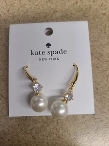 NWT Kate Spade Pearls of Wisdom Drop Earrings O0RU3148 Cream Multi $59 - Picture 1 of 3