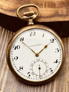 Carstensen Junghans German pocket watch Gents Silver Pocket Watch Working #7328 - Picture 1 of 19