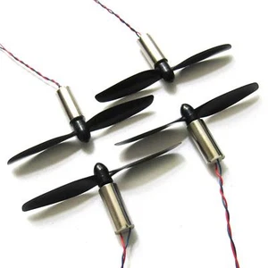 4pcs 8520 Coreless Brushed Motor Set 53000rpm 8.5x20mm + 75mm Propeller CW CCW - Picture 1 of 6