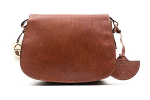 SADDLE BAG IN TAN IRISH LEATHER TK10054 - Picture 1 of 2
