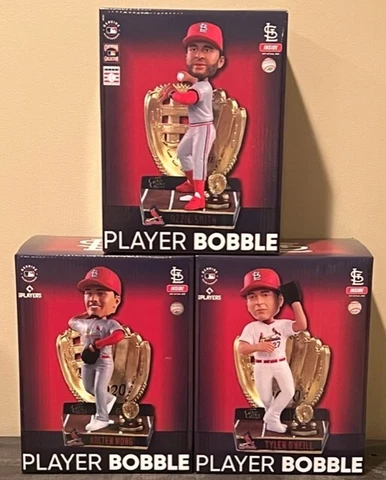 St Louis Cardinals Gold Glove Bobblehead Set FOCO /100 Ozzie Smith Wong O'Neill Cover