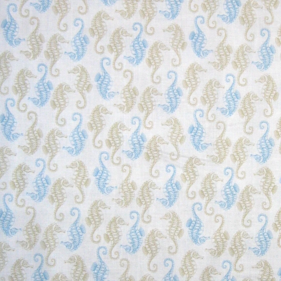 Tela náutica - Beachcomber Seahorse azul y beige - Makower UK YARDA Foto 1 de 1