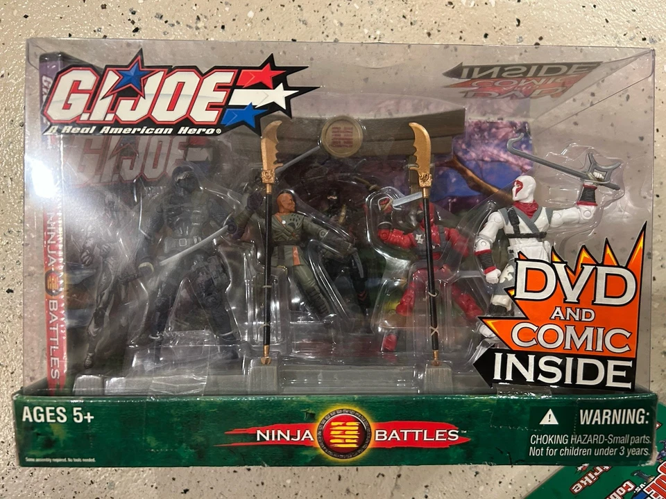GI Joe Ninja Battles Paquete de 5 Juego DVD y Cómic con Ojos de Serpiente Sombra de Tormenta NUEVO Foto 1 de 1