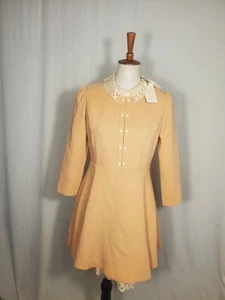 Neu mit Etikett Junior 'Peach Nancy K Langarmkleid mit Reißverschluss Größe 6 Medium 165/88A - Bild 1 von 11