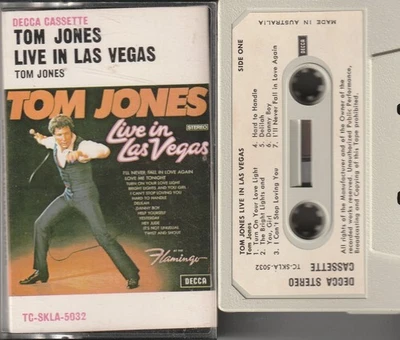 Tom Jones – Live In Las Vegas Cassette Tape - Image 1 of 2