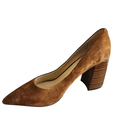 J MCLAUGHLIN Heels Pumps Womens 8.5 Toasted Coconut Suede Beatrice Pointed Toe F - Image 1 of 4
