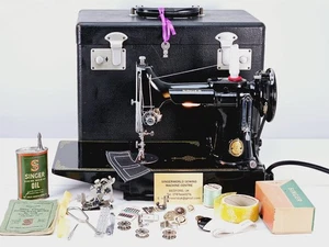 1952 Singer 221K Featherweight Sewing Machine, Serviced, Electric Safety Checked - Picture 1 of 24