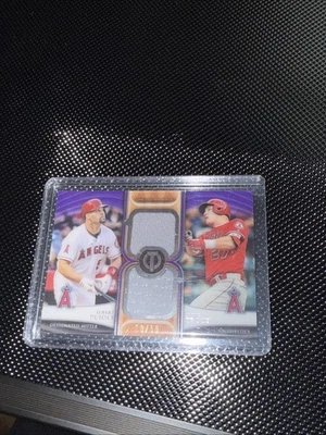 2018 Topps Tribute Dual Relics Mike Trout, Albert Pujols #DR-TP/50 Foto 1 de 2