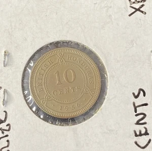 1956 British Honduras 10 Cents Copper-Nickel Coin Free Shipping - Picture 1 of 2