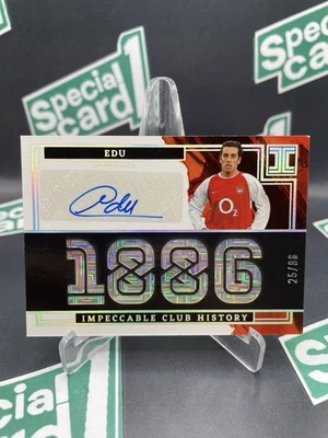 2022-23 Edu Panini Impeccable Club History Arsenal Autograph /86 SSP SP Arsenal - Image 1 of 4