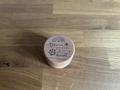 Erinnerungsbox Haustier Erinnerung Holz Dose Aufbewahrung Haare oder anderes Neu - Bild 1 von 4