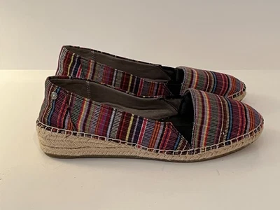 Zapatos alpargata LifeStride sin cordones con cuña multicolor a rayas para mujer talla 8,5 W Foto 1 de 4