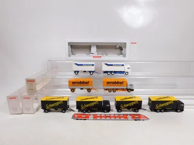 4X Wiking H0 1:87 Camion MAN 570 Wrobbel Haen 573 Schweppes Mint Box #EF61-1 - Immagine 1 di 4