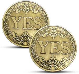 Moneda de desafío doble YES Decision Flip Game - Imagen 1 de 1