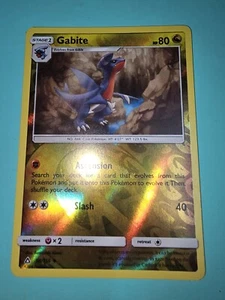 REVERSE HOLO Pokemon Sun & Moon Ultra Prism TCG Card Gabite 98/156 - Picture 1 of 2