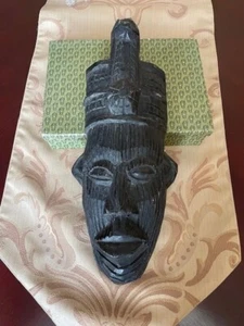 Afrikanische Ghana Holzmaske handgeschnitzt - Bild 1 von 3