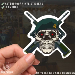 Ulster Defence Regiment High UDR -Quality Vinyl Sticker - Crossed Rifles - Picture 1 of 5