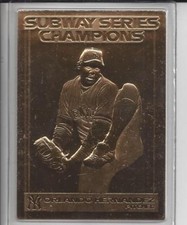 Orlando "El Duque" Hernandez 2000 Danbury Mint 22 kt Gold Card Subway Series