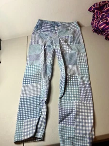 Polo Ralph Lauren Jersey Legging Baby Girl Small Multi Gingham Pony Logo Stretch - Picture 1 of 8