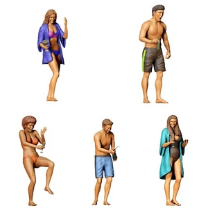 Poolparty Gäste Figuren Set 1:50 (3,7cm) unbemalt, 1/50 Diorama (5 Figuren) - Bild 1 von 7