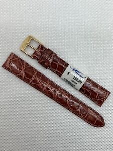 New Genuine Crocodile 16 mm Brown Strap Made By ZRC in France