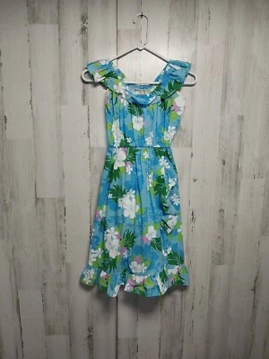 Vestido Hawaiian Creations Niñas Talla 14 Azul Floral Foto 1 de 4