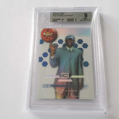 Carmelo Anthony 2002-03 Finest Refractors #180 189/250 BGS 9 Rookie RC HOF - Image 1 of 3