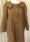 Ambition Retro Coat. Camel. Fully lined with Large Buttons. 3/4 sleeves. Large