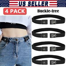 4X  Buckle-free Elastic Invisible Waist Belt for Jeans No Bulge Hassle Men Women