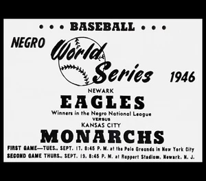 1946 Negro World Series Advertisement Wall Art Poster - 8x10 B&W Photo - Picture 1 of 1
