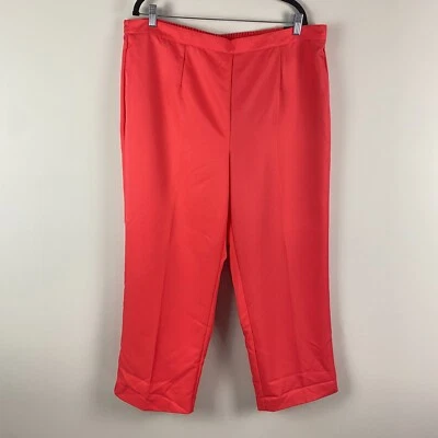 Pantalones Alfred Dunner Calce Clásico Talla 18W Coral Pierna Recta 27" Entrepierna Foto 1 de 4