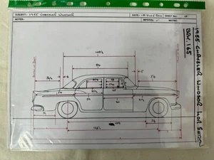 Brooklin Models 1955 Chrysler Windsor Sedan BRK165 Pattern Drawings and notes - Picture 1 of 6